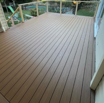 Composite deck with cable railing in Midlothian